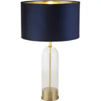 Searchlight Lampe de table Oxford avec capuche bleu foncé