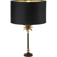 Searchlight Lampe de table Palm noir avec capuche noire