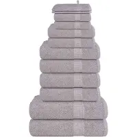 vidaXL Ensemble de serviettes 12 pcs gris 360 g/m² 100% coton
