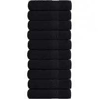 vidaXL Essuie-mains 10 pcs noir 50x100 cm 360 g/m² 100% coton