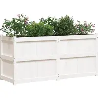 vidaXL Jardinière blanc 150x50x70 cm bois de pin massif