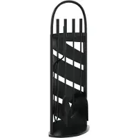 vidaXL Set d’outils de cheminée 5 pcs 23x15x66 cm acier