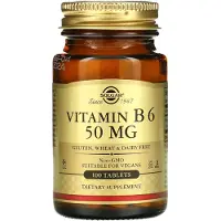 Solgar , Vitamine B6, 50 mg, 100 Comprimés