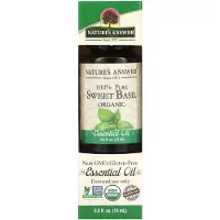Natures Answer , Huile Essentielle 100% Pure et Biologique, Basilic Doux, 0,5 fl oz (15 ml)