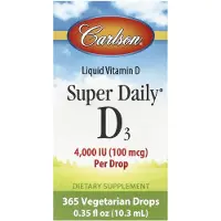 Carlson Labs Super Quotidien D3, 4000 UI - 10 ml