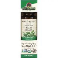 Natures Answer , Huile Essentielle 100% Pure et Biologique, Sauge, 0,5 fl oz (15 ml)