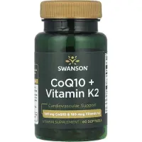 Swanson Health , CoQ10 + Vitamine K2, 60 Gélules Molles