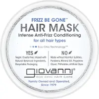 Giovanni Frizz Be Gone, Masque Capillaire, Conditionnement Anti-Frisottis Intense