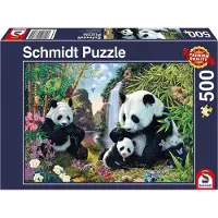 Schmidt Spiele PU500T Famille de pandas à la cascade 0 0 STK
