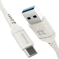 Xtrememac Eco Line C?ble USB-A vers USB-C 2 m Mati?re Synth?tique Cr?me