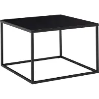 FineBuy Table basse 60 x 60 cm carrée Noir Métal - Table de salon industrielle - Table d'appoint design scandinave pour salon Aluminium