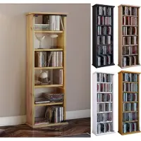 VCM Bois CD DVD Stand Étagère Armoire Rangement Étagère sur pied Vetro Porte en verre Bois CD DVD Stand Étagère Armoire Rangement Étagère sur pied Vetro Porte en verre