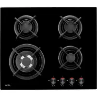 Amica PG6411SR plaque de cuisson noire gaz encastrable 4 zone(s)