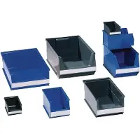 Lockweiler Bac à bec bleu pour env. 0,8l longueur 160 / 140 x largeur 100 x hauteur 75mm en polyéthylène empilable - 19100524