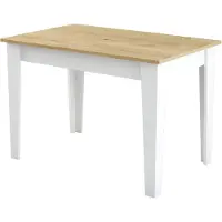 Skye Decor , Kiev 512 - White, Oak, Tables, Tables de cuisine, Blanc, 110 x 75 x 72 cm