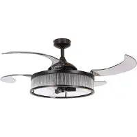 Beacon Lighting Ventilateur de plafond noir Fanway Corbelle Ø 122 cm