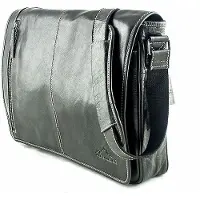 Alpenleder Sacoche pour ordinateur portable Atlanta ébène 15 (15", Universel), Sac pour notebook, Noir