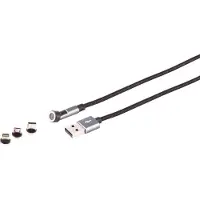 S-Impuls S/CONN maximum connectivity Universal--USB-A Magnetkabel, 3in1, 540°, 7-Pin, weiß, 1,0m (14-19010)