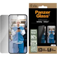 PanzerGlass Protection d'écran Privacy Ultra-Wide Fit Anti-bactérienne avec applicateur pour Samsung Galaxy S25