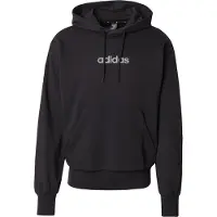 Adidas Essentials Linear French Terry Hoodie Noir L Homme