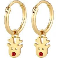 Elli Boucles d'oreilles or / rouge