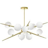 Toolight Lampe Suspendue APP998-12CP Gold