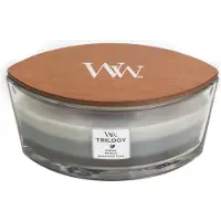 Woodwick Trilogy Ellipse Warm Woods 453g Candle Argenté