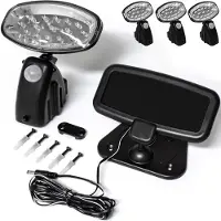 Deuba Lampe solaire extérieur 3x luminaire 15 LED détecteur