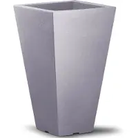 Deuba Pot de fleurs Capri taupe carré env 35x35x55cm