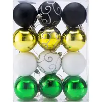 Casaria Lot de 24 boules de Noël vert