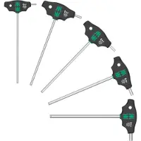 Wera 05136070001 5 Pièces 454/5 HF SHK Set 1 Hex-Plus T-Greep Set De Tournevis