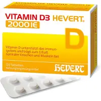 Hevert Arzneimittel GmbH & Co. KG Vitamines D3 Hevert, 2000 UI, comprimés, boîte de 120 comprimés
