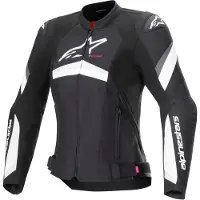 Alpinestars Veste de moto textile Stella T-GP Plus R v4 pour femme, noir/blanc, L