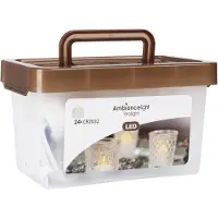 Homestyling Set de 24 bougies à réchaud LED