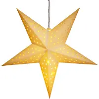 Casaria Étoile de noël crème Ø60cm LED à suspendre 5 pointes