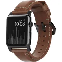 Nomad Bracelet traditionnel en cuir pour Apple Watch | 44/45/46/49 mm - Brown / Black