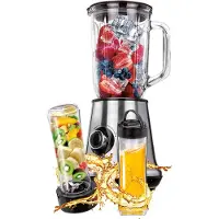 MPM Kit gobelet mélangeur 2 tasses argent/gris 450W très efficace MBL-15M