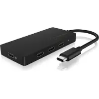 Icy Box Icy Boy Ib-1429-cpd 4 Port Usb C Hub Noir