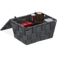 Relaxdays Panier de rangement plastique (19.50 cm, 1x)