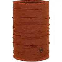 Buff Merino Lightweight Neck Warmer Orange Homme