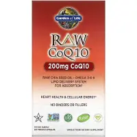 Garden of life , CoQ10 RAW, 200 mg, 60 Gélules Végans