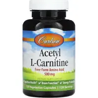 Carlson Carlson, Acétyl-L-Carnitine, 500 mg, 120 Capsules Végétariennes