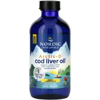 Nordic Naturals Huile de foie de morue Arctic-D 237 ml - Délicieux goût citronné