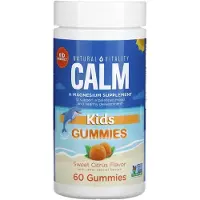 Natural Vitality , Gommes CALM Enfants, Agrumes Doux, 60 Gommes