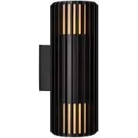Nordlux Luminaire d'extérieur durable Aludra Double IP54, Variante : Ø 125 x 340 mm, 2 x 15 W, noir