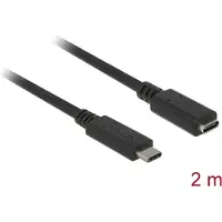 DeLOCK KAB USB3.1 C > USB Type-C Buchse Verlängerung 2,0 m schwarz