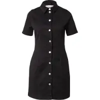 Noisy May Robe courte de - NMNISA S/S SLIM DENIM DRESS VI526BL NOOS - XS - M - pour Femme - noir - Taille XS