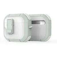 DUX PECP - Etui de protection TPU+PC pour AirPods 4 blanc vert