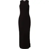 Tommy Hilfiger Robe Longue Moulante Sans Manches Slim 5x2 Rib Midi Dress Ns/Black - S