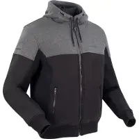 Bering Sweat à capuche zippé Hoodiz Vented pour moto, noir/anthracite, 2XL